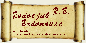 Rodoljub Brdanović vizit kartica